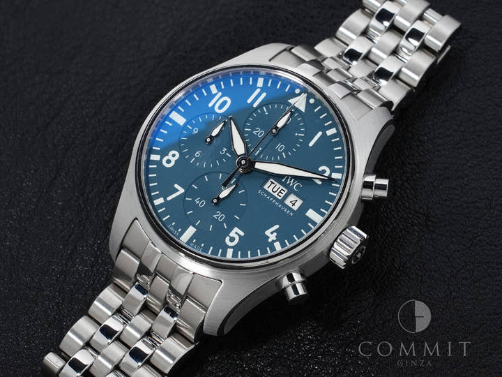 IWC パイロットウォッチ クロノグラフ 41 Ref.IW388117 ステンレススチール ライトブルー文字盤 極美品 e29rrw54