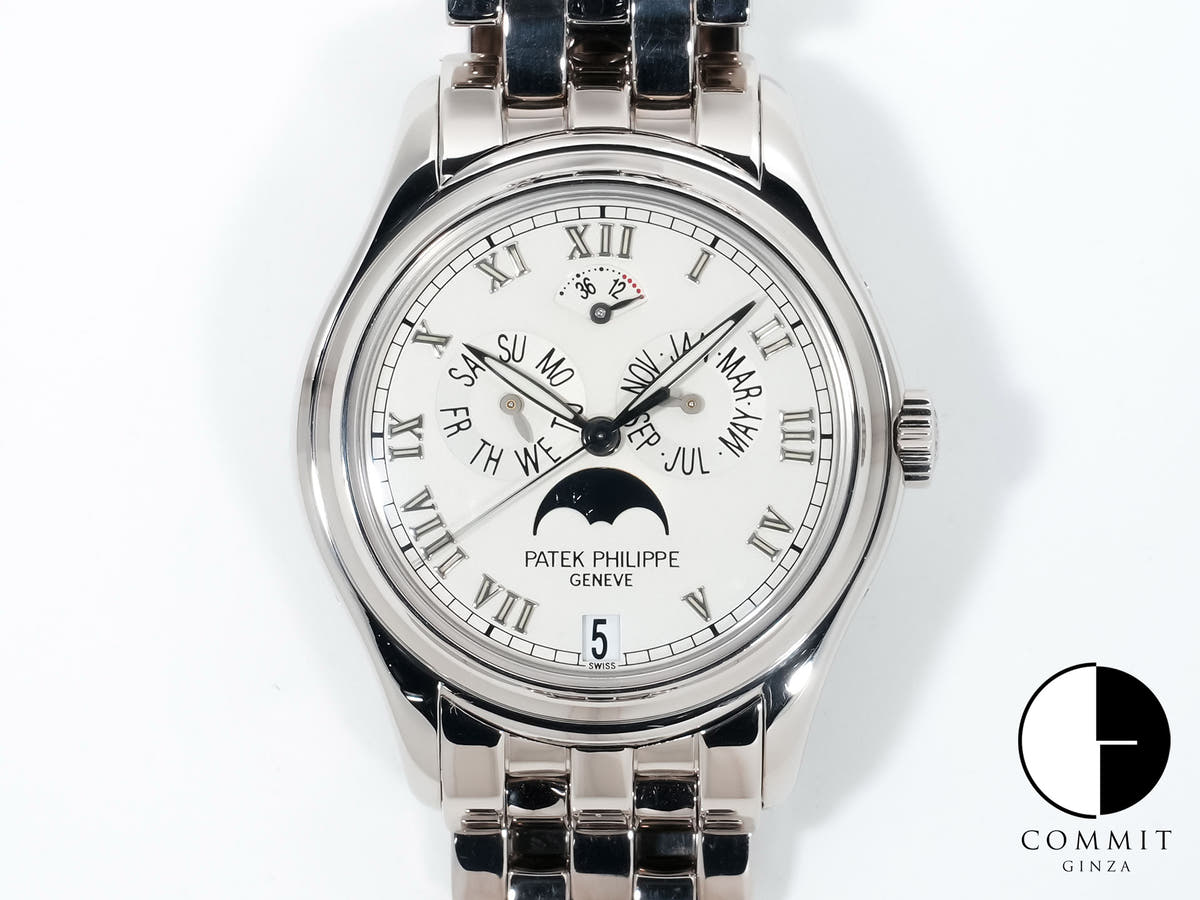 パテックフィリップ アニュアルカレンダー ムーンフェイズ Ref.5036/1G-017 ホワイトゴールド シルバー文字盤 中古 rk7xrgp6