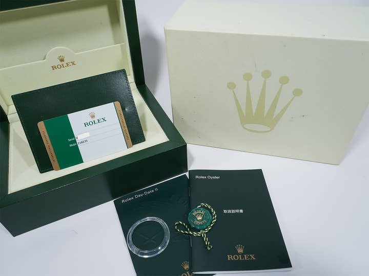 ロレックス デイデイトII Ref.218235 エバーローズゴールド チョコレート文字盤 美中古 osstmfaj