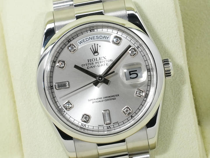 ロレックス デイデイト36 Ref.118206A プラチナ グレー文字盤 中古 8ipw62zu