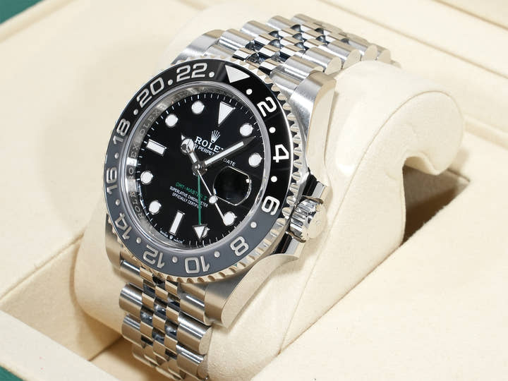 ロレックス GMTマスターII Ref.126710GRNR ステンレススチール ブラック文字盤 ジュビリーブレスレット 未使用 aiyh4xv5