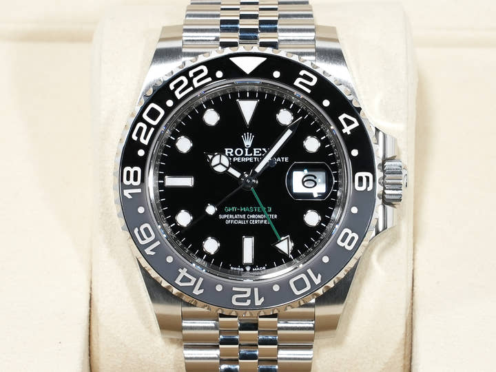 ロレックス GMTマスターII Ref.126710GRNR ステンレススチール ブラック文字盤 ジュビリーブレスレット 未使用 jms5onx7