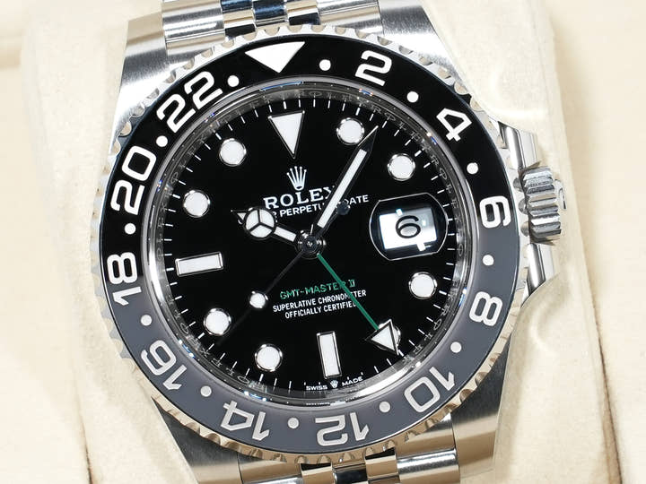 ロレックス GMTマスターII Ref.126710GRNR ステンレススチール ブラック文字盤 ジュビリーブレスレット 未使用 jms5onx7