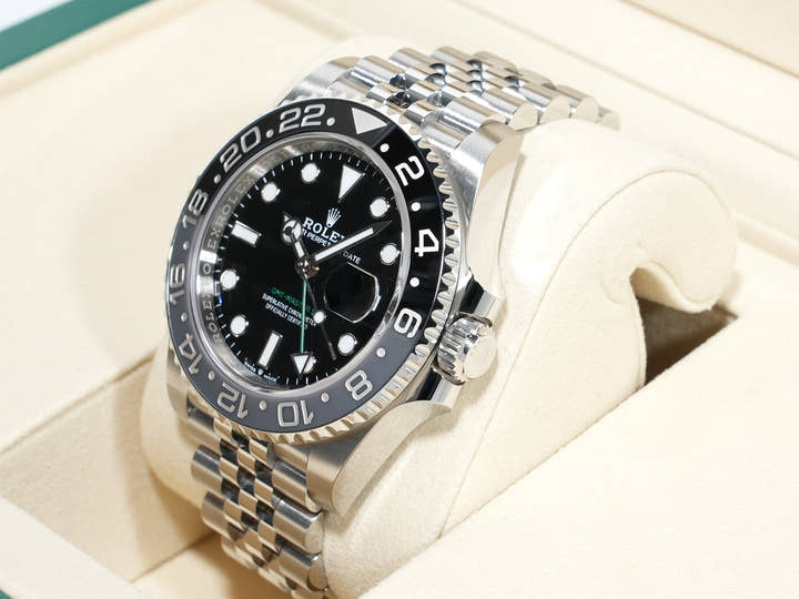 ロレックス GMTマスターII Ref.126710GRNR ステンレススチール ブラック文字盤 ジュビリーブレスレット 未使用 jms5onx7
