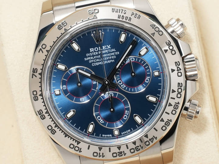 ロレックス デイトナ Ref.116509 ホワイトゴールド ブルー文字盤 美品 tdimd2k3