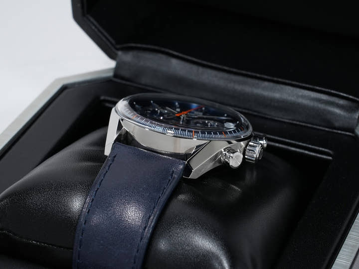 TAG Heuer Carrera Tourbillon Chronograph Ref. CBS5010.FC6543 Stainless Steel Blue Dial Pre-owned g37x7br9