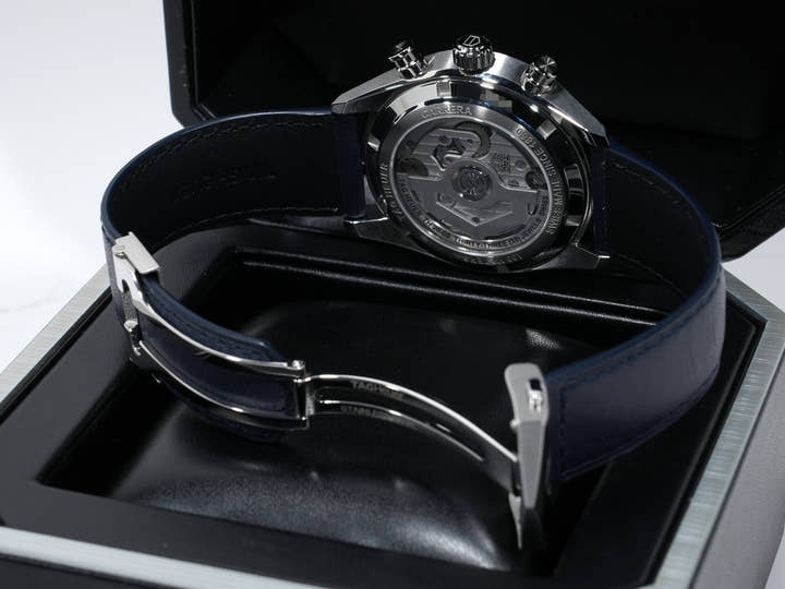 TAG Heuer Carrera Tourbillon Chronograph Ref. CBS5010.FC6543 Stainless Steel Blue Dial Pre-owned g37x7br9