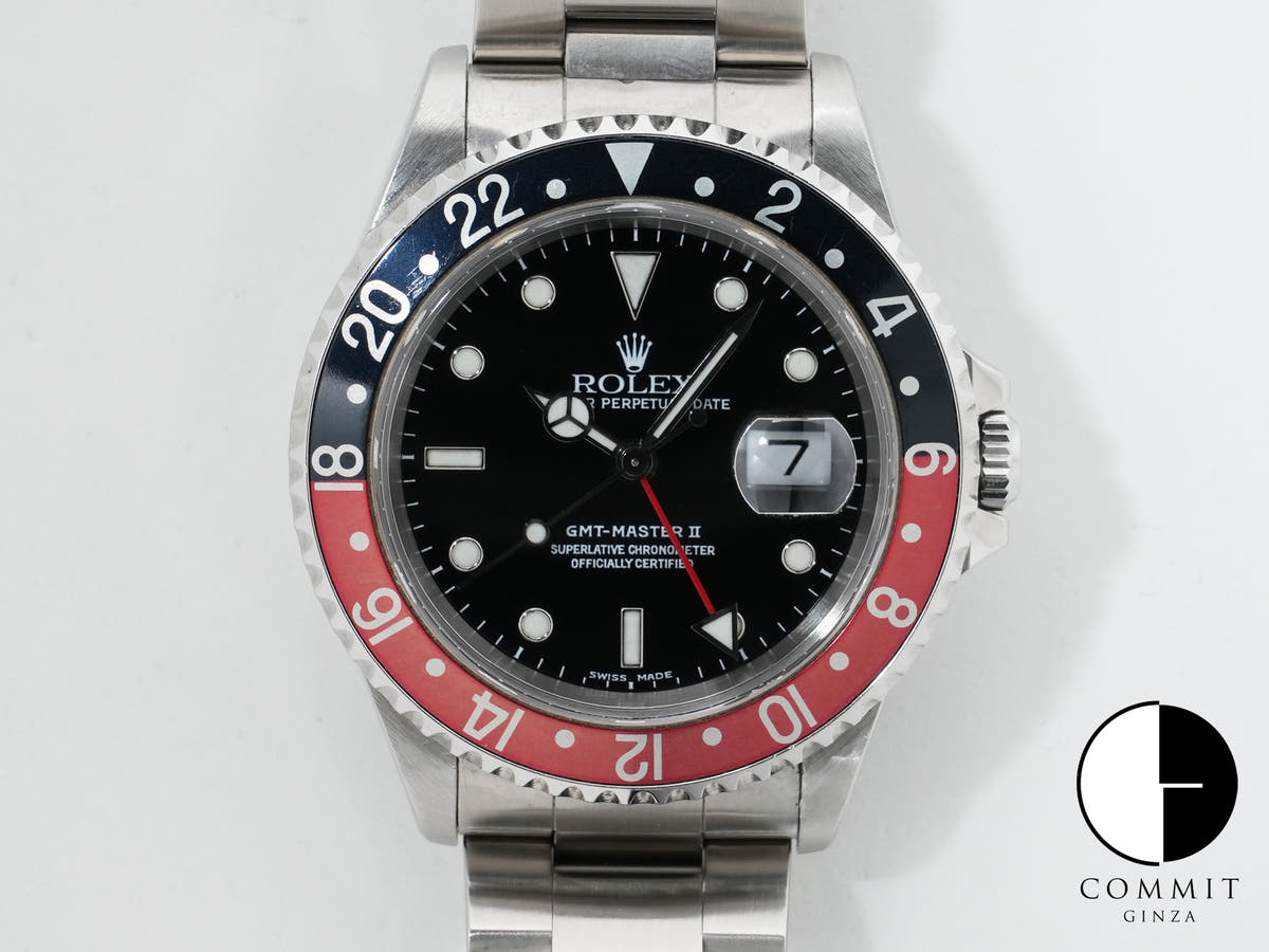 Rolex GMT-Master II Ref. 16710 Stainless Steel Black Dial Oyster Bracelet Pre-owned ijo5o7po