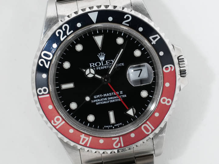 Rolex GMT-Master II Ref. 16710 Stainless Steel Black Dial Oyster Bracelet Pre-owned ijo5o7po