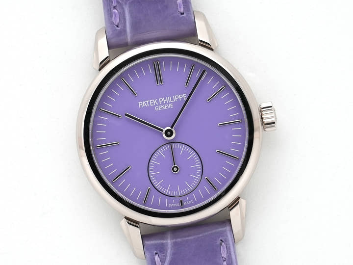 Patek Philippe Calatrava Grand Exhibition Tokyo 2023 Ref. 7127G-010 White Gold Lilac Tone (Purple) Dial Unused 4xqjazwh