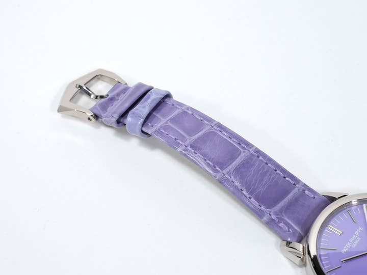 Patek Philippe Calatrava Grand Exhibition Tokyo 2023 Ref. 7127G-010 White Gold Lilac Tone (Purple) Dial Unused 4xqjazwh