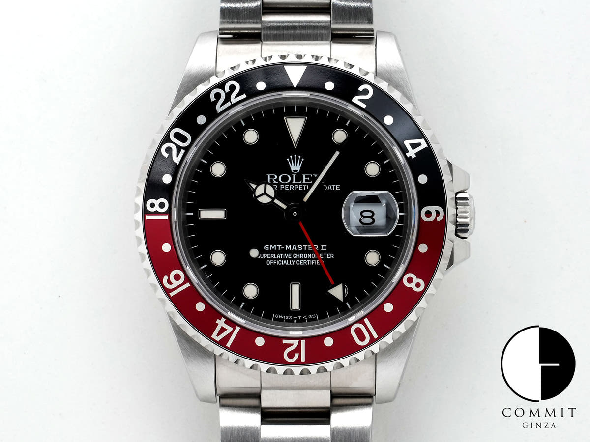 ロレックス GMTマスターII Ref.16710 ステンレススチール ブラック文字盤 オイスターブレスレット 美品 84nfi538