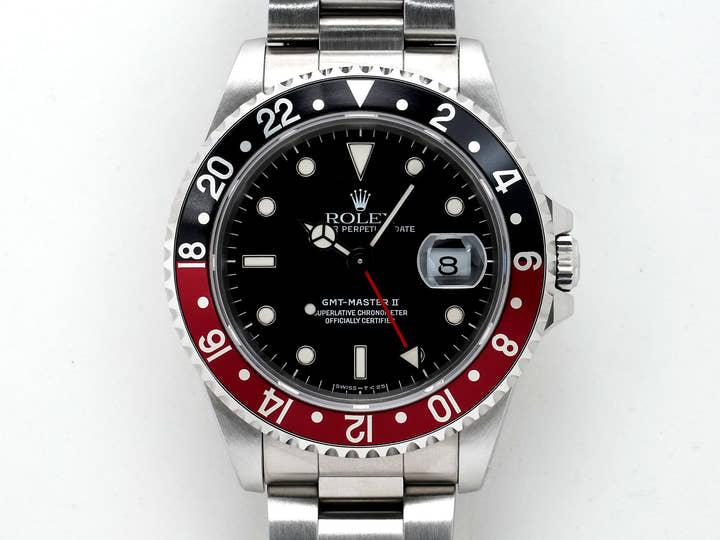 ロレックス GMTマスターII Ref.16710 ステンレススチール ブラック文字盤 オイスターブレスレット 美品 84nfi538