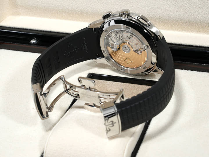 パテックフィリップ アクアノート クロノグラフ Ref.5968A-001 ステンレススチール ブラック文字盤 美中古 hxysfr8f