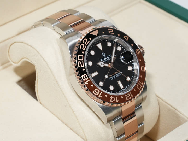 ロレックス GMTマスターII Ref.126711CHNR ステンレススチール/エバーローズゴールド ブラック文字盤 オイスターブレスレット 美中古 6eaeb3jw