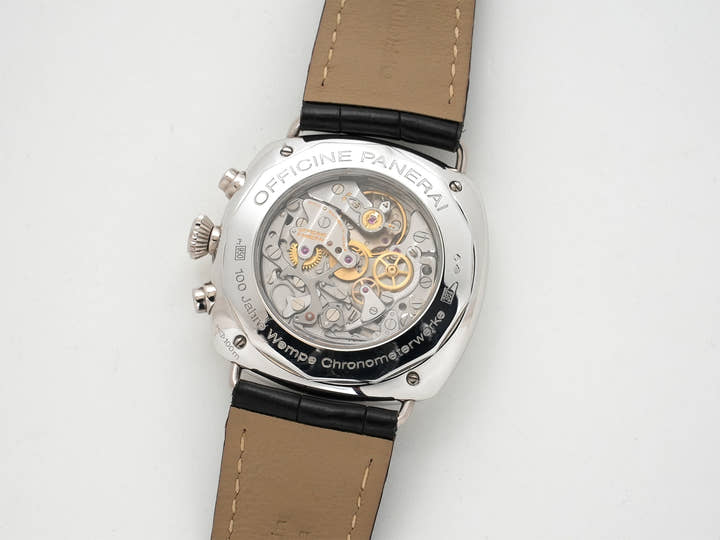 Panerai Radiomir Platinum Chronograph Wempe Limited Edition Ref. PAM00218 Platinum Black Dial Pre-owned ab8vabkn