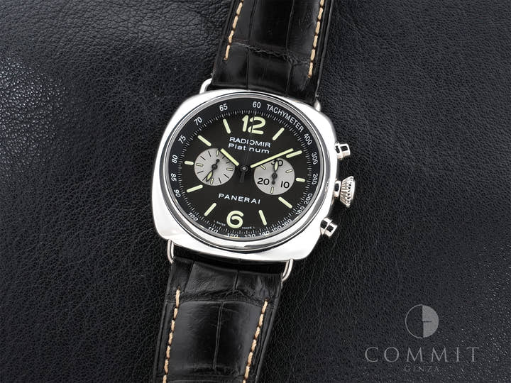 Panerai Radiomir Platinum Chronograph Wempe Limited Edition Ref. PAM00218 Platinum Black Dial Pre-owned ab8vabkn