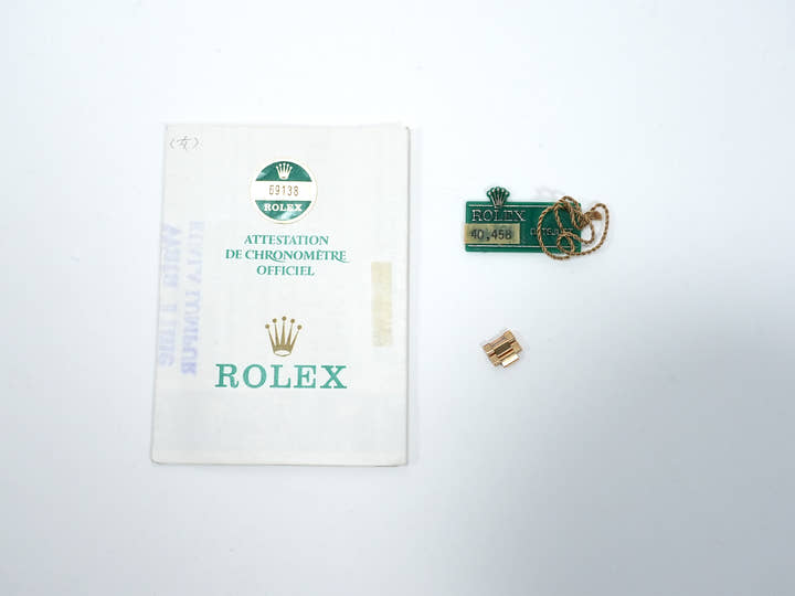 Pre-owned Rolex Datejust Ref. 69138 Yellow Gold with 11 Pave Diamonds and Sapphire Dial (r5c3vggt)