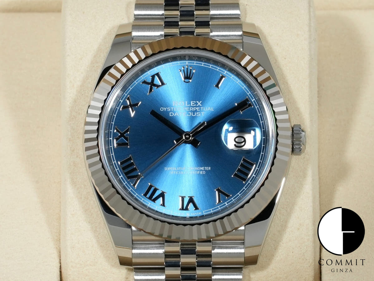 Rolex Datejust 41 Ref. 126334 Stainless Steel/White Gold Azzurro Blue Dial Jubilee Bracelet Unused do55kcqo