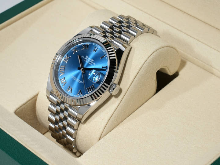 Rolex Datejust 41 Ref. 126334 Stainless Steel/White Gold Azzurro Blue Dial Jubilee Bracelet Unused do55kcqo