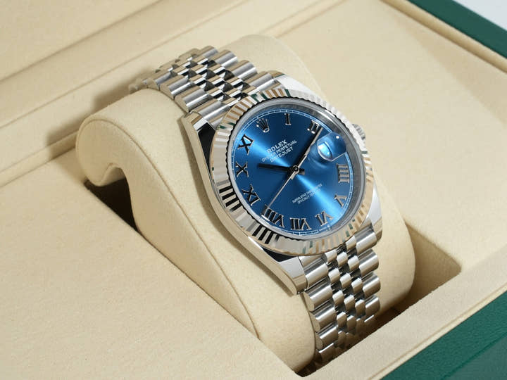 Rolex Datejust 41 Ref. 126334 Stainless Steel/White Gold Azzurro Blue Dial Jubilee Bracelet Unused do55kcqo