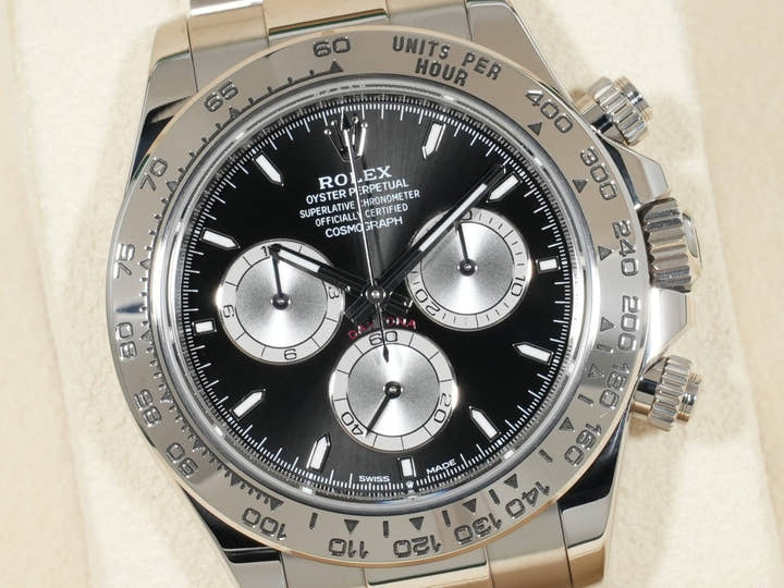 Rolex Daytona Ref. 126509 White Gold with Bright Black and Steel Dial, Excellent Condition 9ao38rup