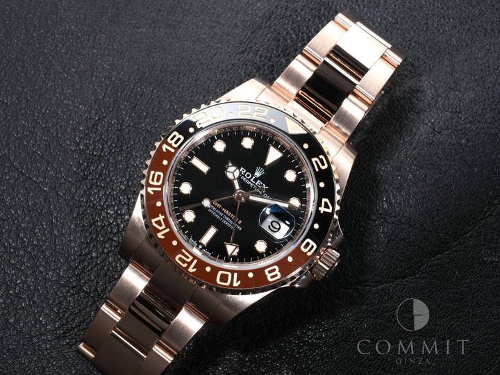 Rolex GMT-Master II Ref. 126715CHNR Everose Gold, Black Dial, Oyster Bracelet, Excellent Condition (gg4oxjwt)