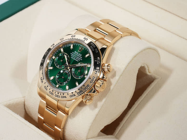 Rolex Daytona Ref. 116508 Yellow Gold Green Dial Excellent Condition 5srafs7e