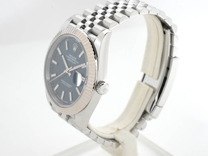 Rolex Datejust 41 Ref. 126334 Stainless Steel/White Gold Bright Blue Dial Jubilee Bracelet Excellent Condition 5w3r3dpe