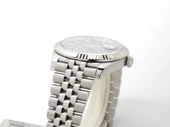 Rolex Datejust 41 Ref. 126334 Stainless Steel/White Gold Bright Blue Dial Jubilee Bracelet Excellent Condition 5w3r3dpe