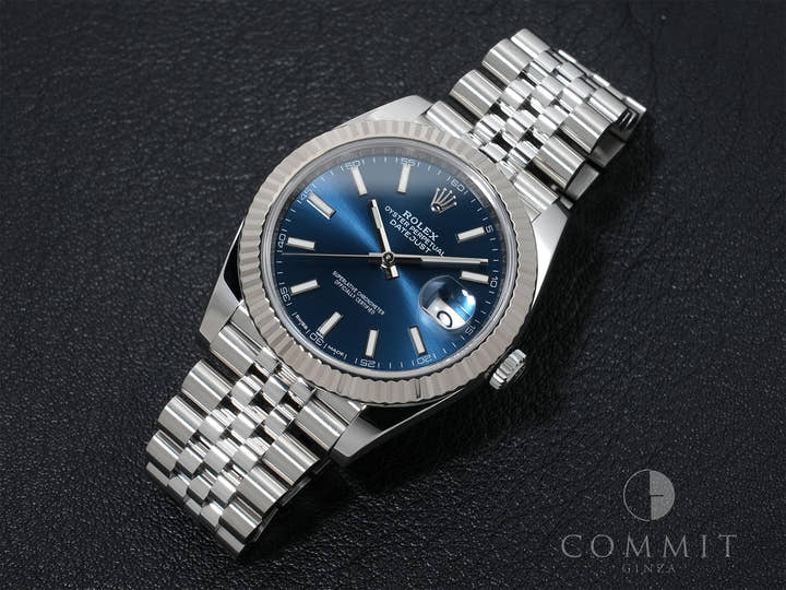 Rolex Datejust 41 Ref. 126334 Stainless Steel/White Gold Bright Blue Dial Jubilee Bracelet Excellent Condition 5w3r3dpe