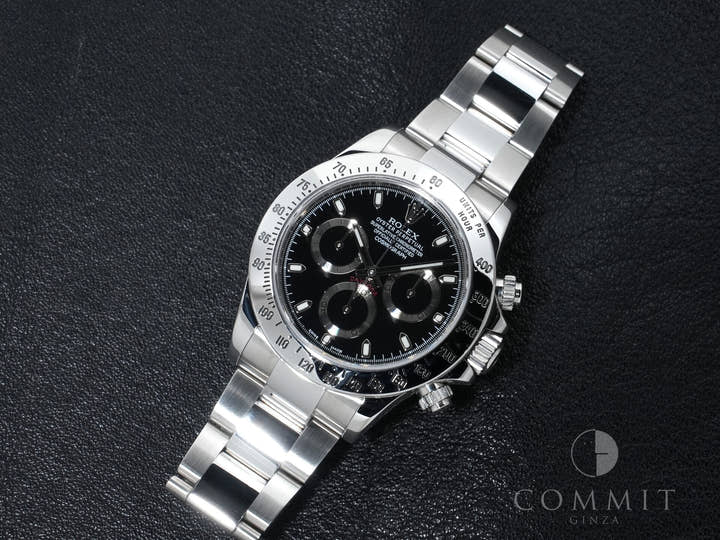 Pre-owned Rolex Daytona Ref. 116520 Stainless Steel Black Dial 9toza8cw