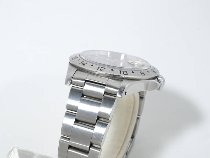 Pre-owned Rolex Explorer II Ref. 16570 Stainless Steel Black Dial Oyster Bracelet (y54f96tv)