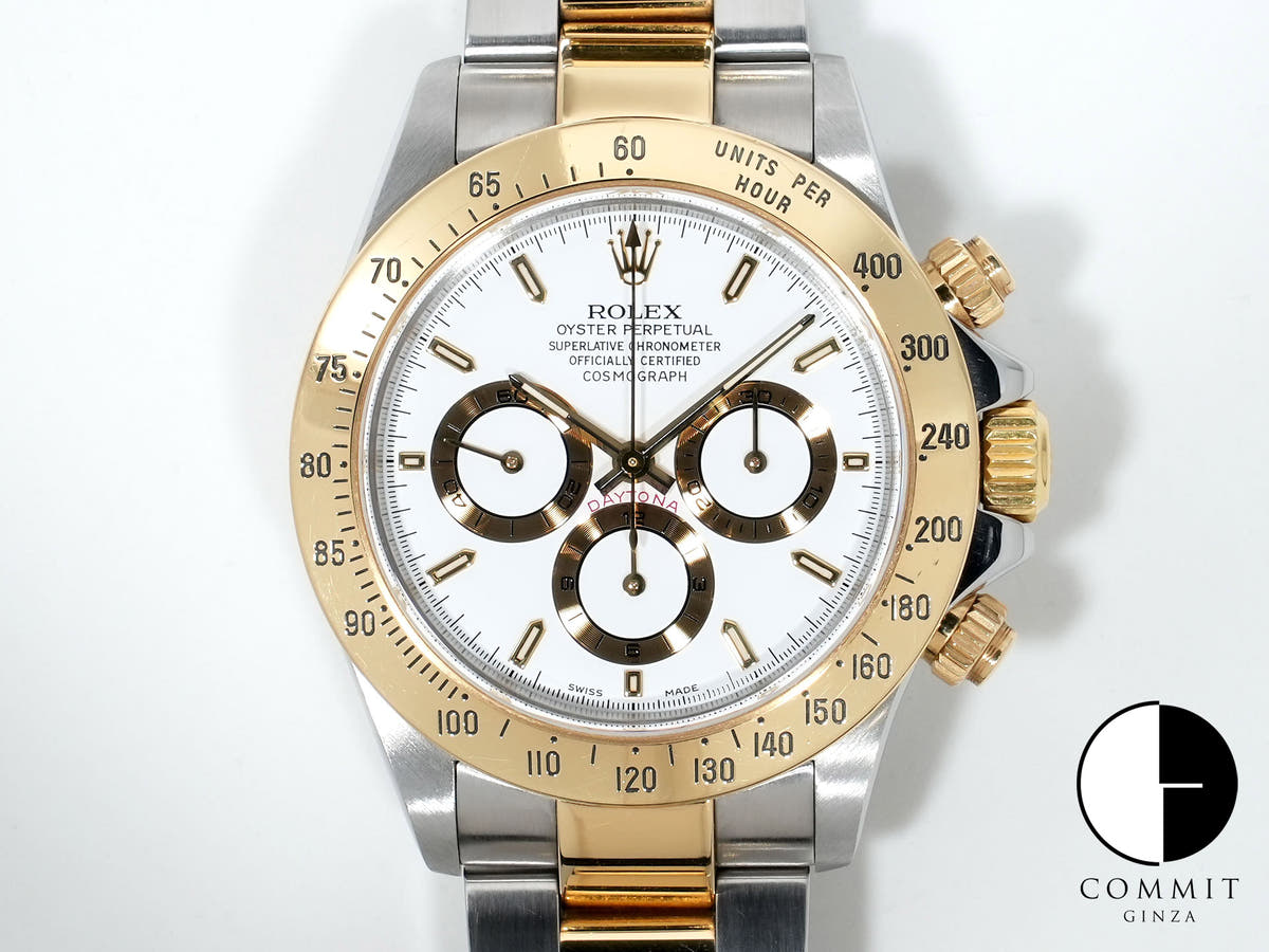 Pre-owned Rolex Daytona El Primero Ref. 16523 Stainless Steel/Yellow Gold White Dial (n7i6pwcq)