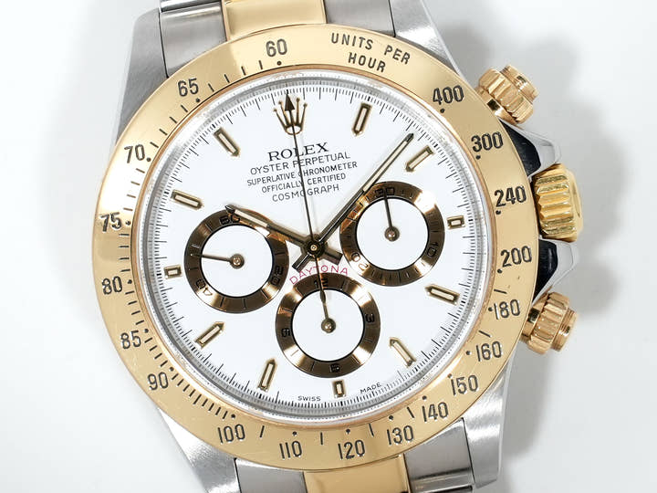 Pre-owned Rolex Daytona El Primero Ref. 16523 Stainless Steel/Yellow Gold White Dial (n7i6pwcq)