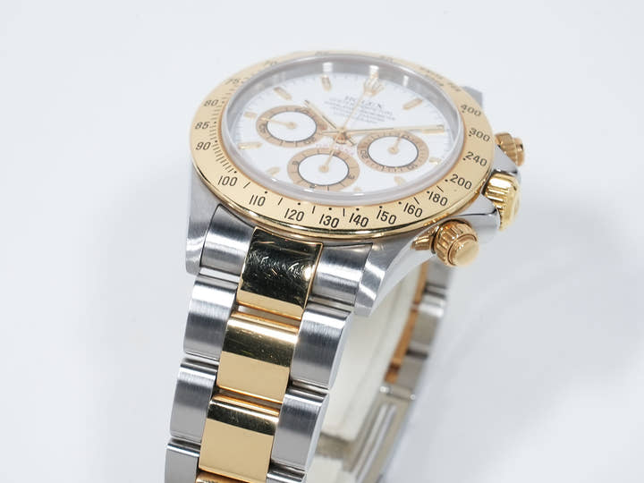 Pre-owned Rolex Daytona El Primero Ref. 16523 Stainless Steel/Yellow Gold White Dial (n7i6pwcq)