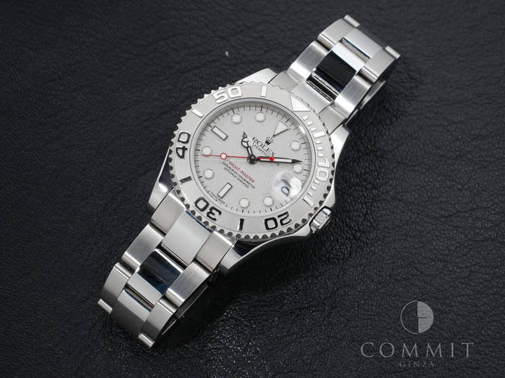 Rolex Yacht-Master Ref. 168622 Stainless Steel/Platinum with Rolesium Dial Pre-owned c8simq2c
