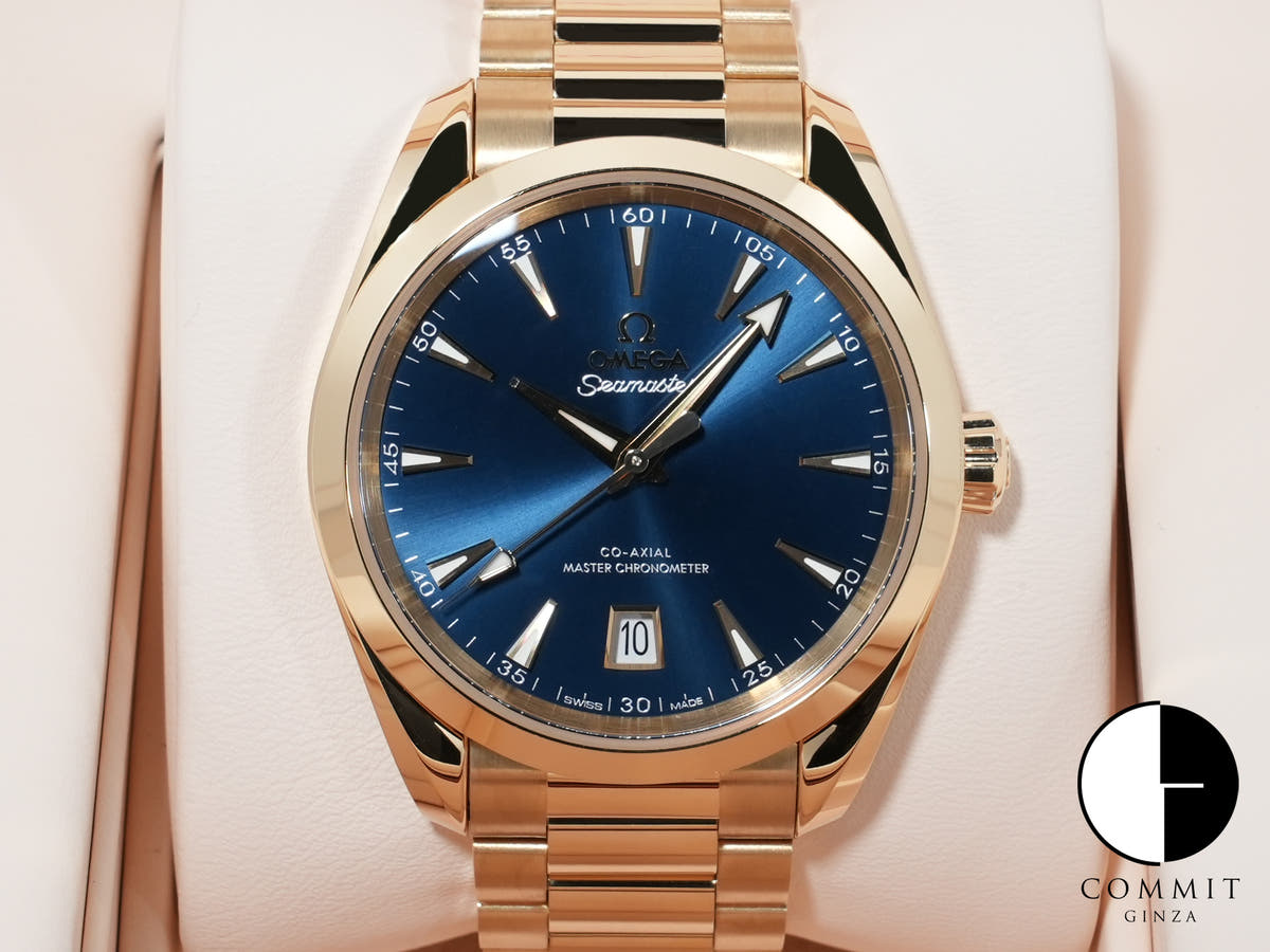 オメガ シーマスター アクアテラ 150M Ref.220.50.38.20.03.001 ムーンシャインゴールド ブルー文字盤 未使用 c82vwqsi