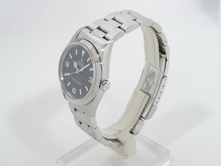 ロレックス エクスプローラーI Ref.14270 ステンレススチール ブラック文字盤 オイスターブレスレット 美品 2or585tb