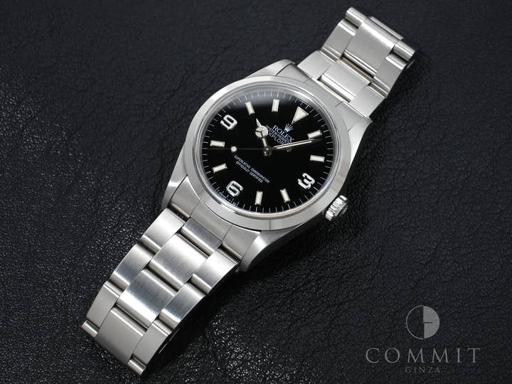 ロレックス エクスプローラーI Ref.14270 ステンレススチール ブラック文字盤 オイスターブレスレット 美品 2or585tb