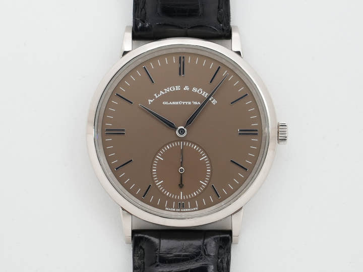 A.ランゲ&ゾーネ サクソニア オートマティック Ref.380.044 ホワイトゴールド ブラウン文字盤 中古 kyfh8ur8