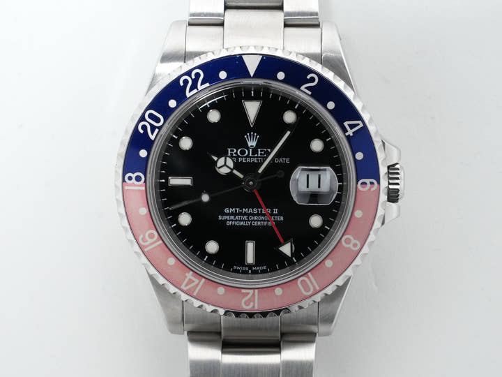 ロレックス GMTマスターII Ref.16710 ステンレススチール ブラック文字盤 オイスターブレスレット 中古 eyibd377