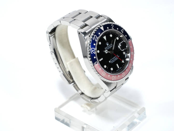 ロレックス GMTマスターII Ref.16710 ステンレススチール ブラック文字盤 オイスターブレスレット 中古 eyibd377