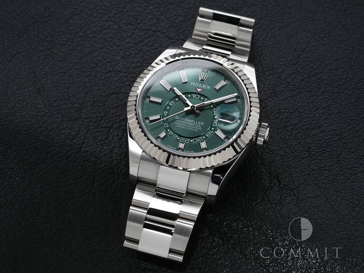 ロレックス スカイドゥエラー Ref.336934 ステンレススチール/ホワイトゴールド ミントグリーン文字盤 オイスターブレスレット 中古 v5uqv28u