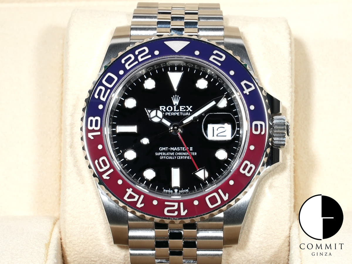 ロレックス GMTマスターII Ref.126710BLRO ステンレススチール ブラック文字盤 ジュビリーブレスレット 美品 s3ypf8a6