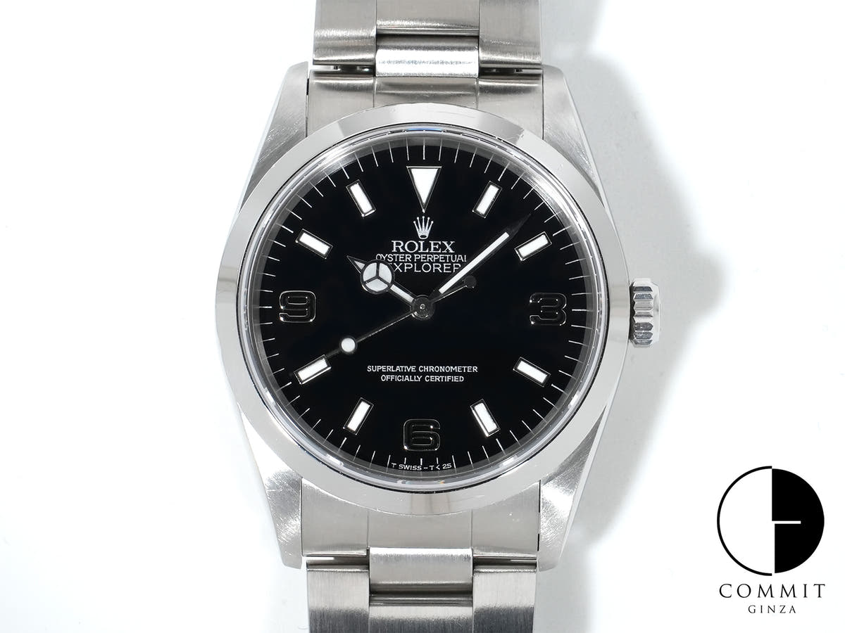 ロレックス エクスプローラーI Ref.14270 ステンレススチール ブラック文字盤 オイスターブレスレット 中古 ji2s2wh2