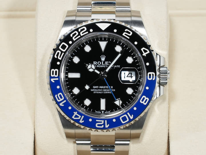 ロレックス GMTマスターII Ref.126710BLNR ステンレススチール ブラック文字盤 オイスターブレスレット 未使用 fgpo3ohg