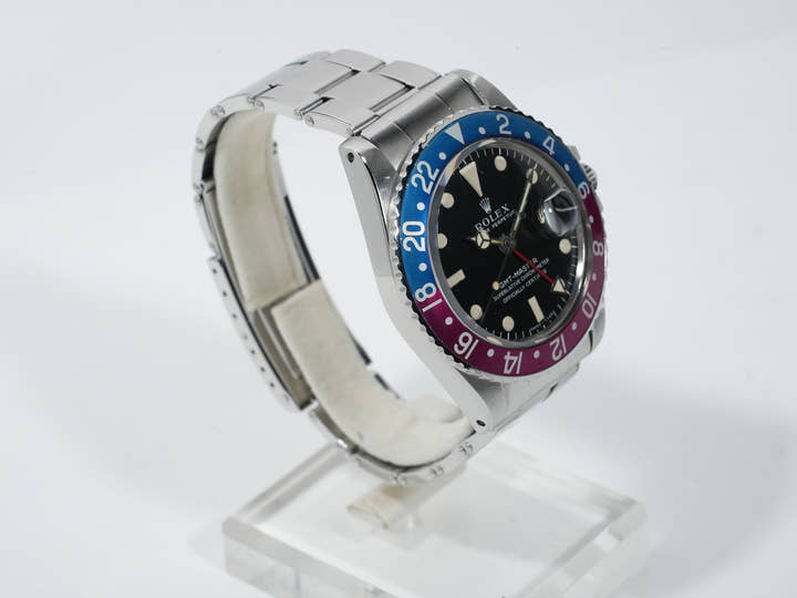 ロレックス GMTマスター Ref.1675 ステンレススチール ブラック文字盤 オイスターブレスレット 中古 9kz8c82k