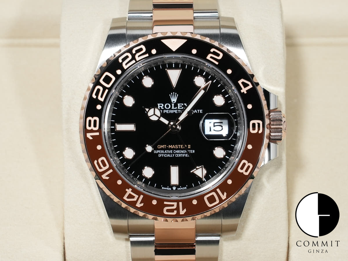 ロレックス GMTマスターII Ref.126711CHNR ステンレススチール/エバーローズゴールド ブラック文字盤 オイスターブレスレット 未使用 gqu3fbwm