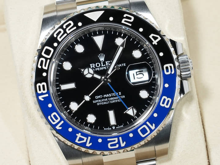 ロレックス GMTマスターII Ref.126710BLNR ステンレススチール ブラック文字盤 オイスターブレスレット 未使用 nd4vtyf9